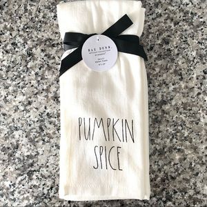 Rae Dunn Kitchen Towel Set of 2 Pumpkin Spice